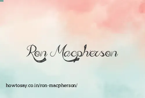 Ron Macpherson