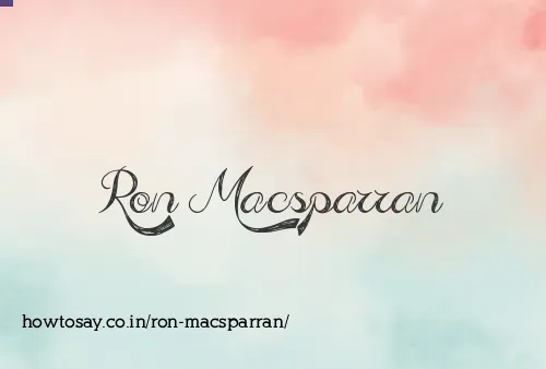 Ron Macsparran