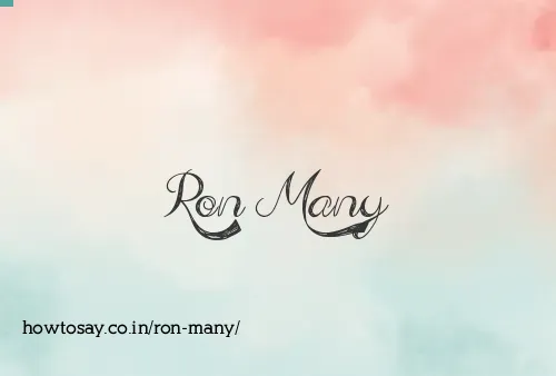 Ron Many