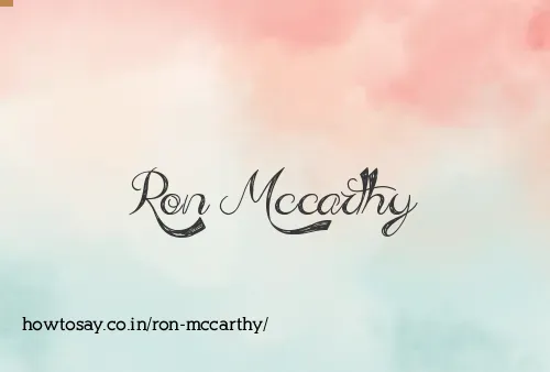 Ron Mccarthy