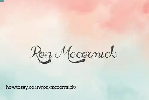 Ron Mccormick