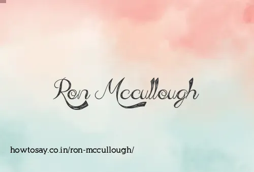 Ron Mccullough