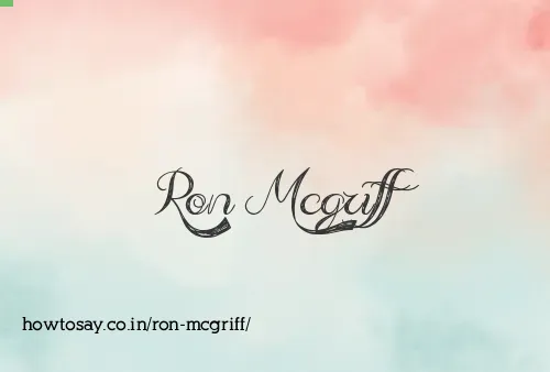 Ron Mcgriff