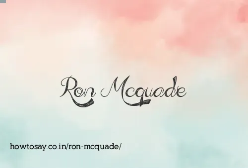 Ron Mcquade