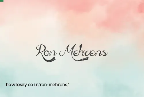 Ron Mehrens
