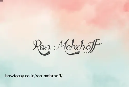 Ron Mehrhoff