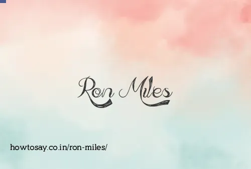 Ron Miles