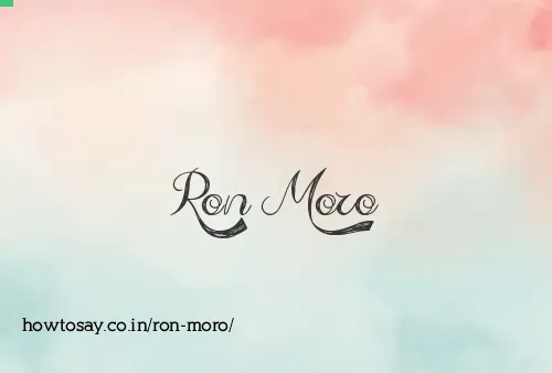 Ron Moro