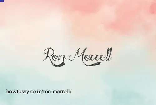 Ron Morrell