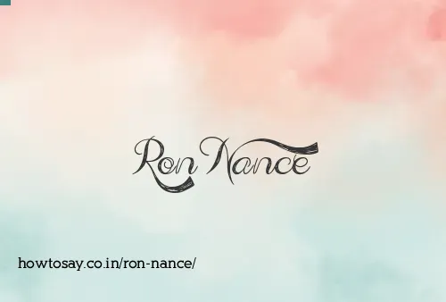 Ron Nance