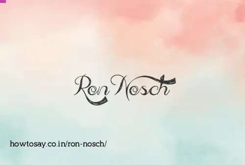 Ron Nosch