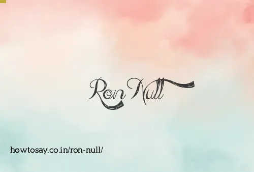 Ron Null