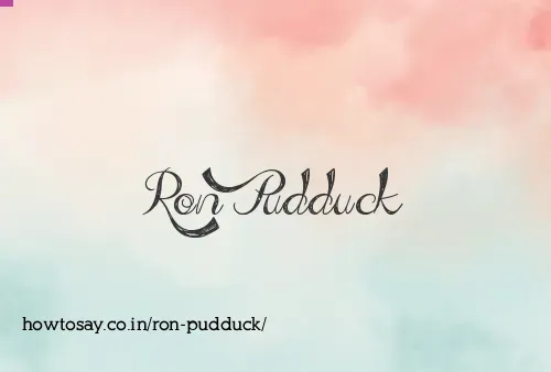 Ron Pudduck