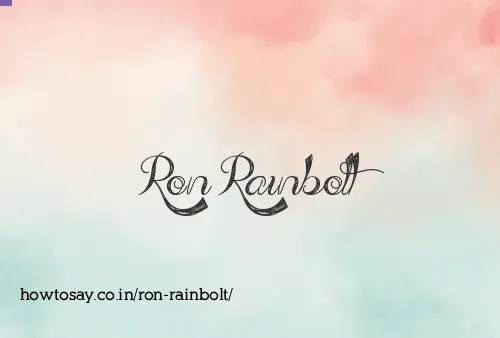 Ron Rainbolt