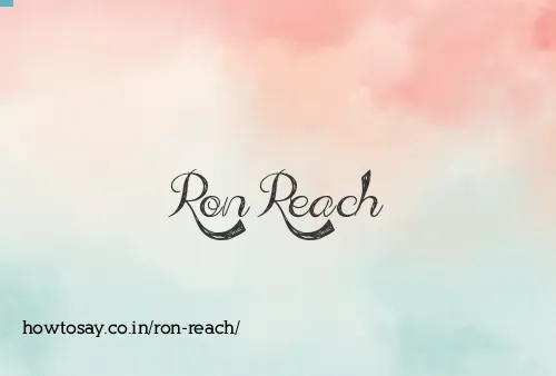 Ron Reach