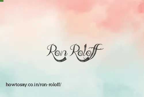 Ron Roloff