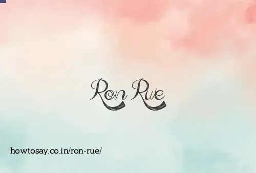 Ron Rue