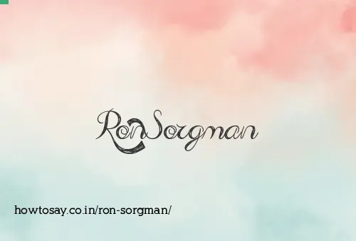 Ron Sorgman