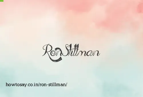 Ron Stillman