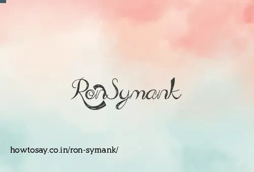 Ron Symank