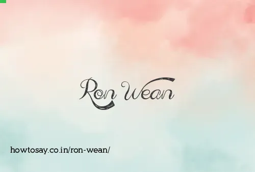 Ron Wean