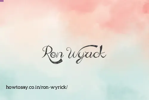 Ron Wyrick