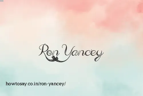 Ron Yancey