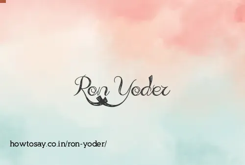 Ron Yoder