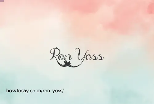 Ron Yoss