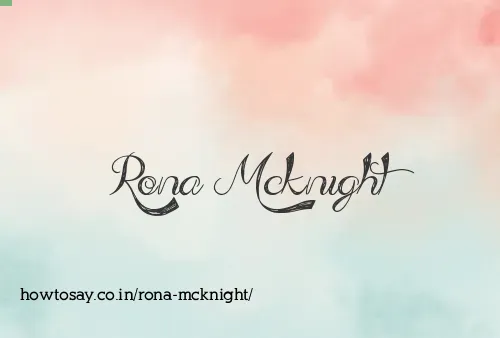 Rona Mcknight