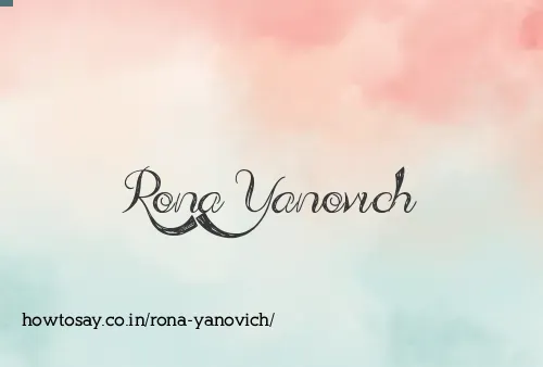 Rona Yanovich