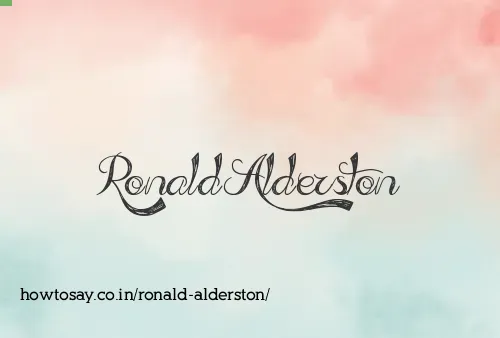 Ronald Alderston