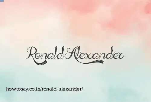 Ronald Alexander