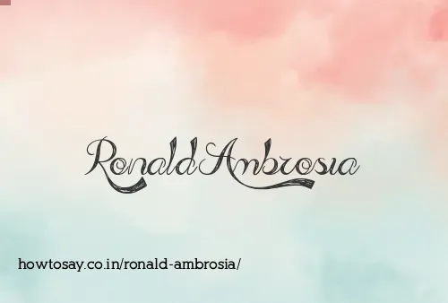 Ronald Ambrosia