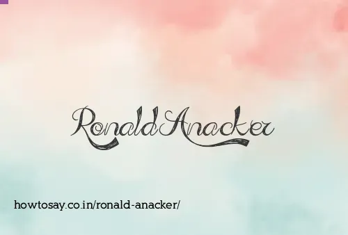 Ronald Anacker