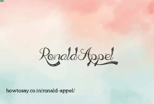 Ronald Appel