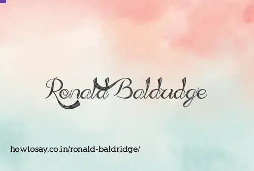Ronald Baldridge