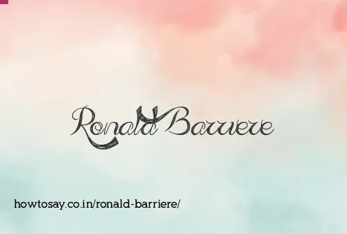 Ronald Barriere