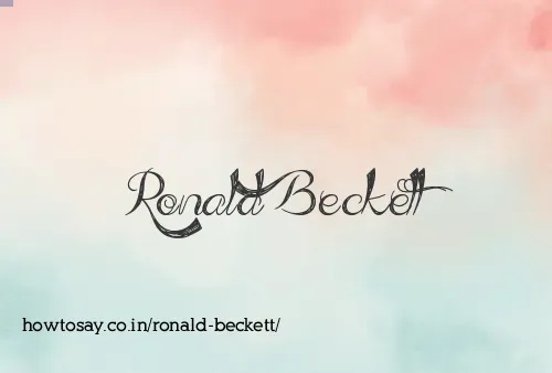 Ronald Beckett
