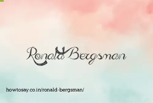 Ronald Bergsman