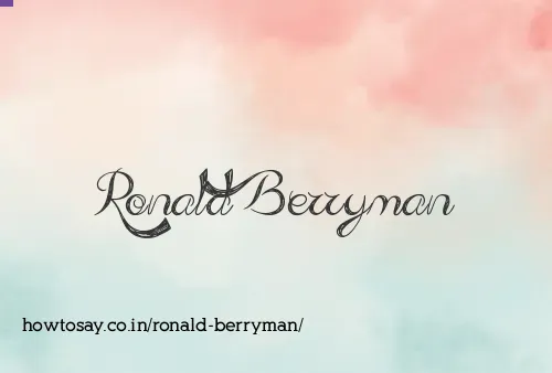 Ronald Berryman
