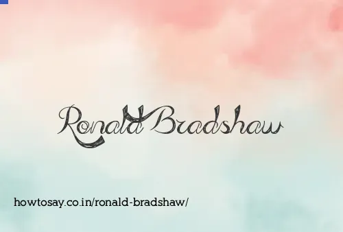 Ronald Bradshaw