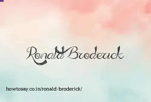 Ronald Broderick