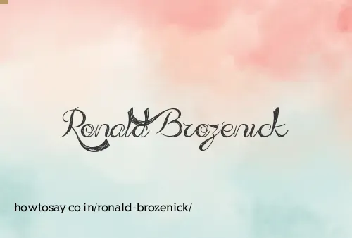 Ronald Brozenick