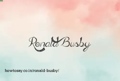 Ronald Busby