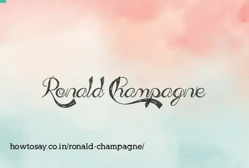 Ronald Champagne