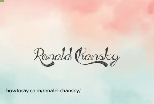 Ronald Chansky