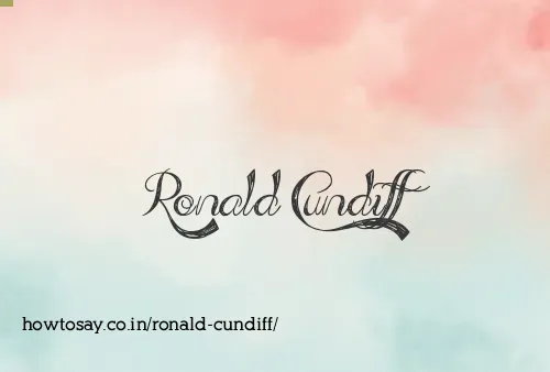Ronald Cundiff