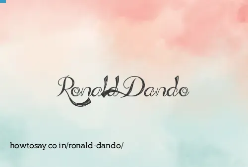 Ronald Dando