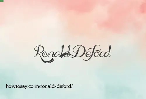 Ronald Deford